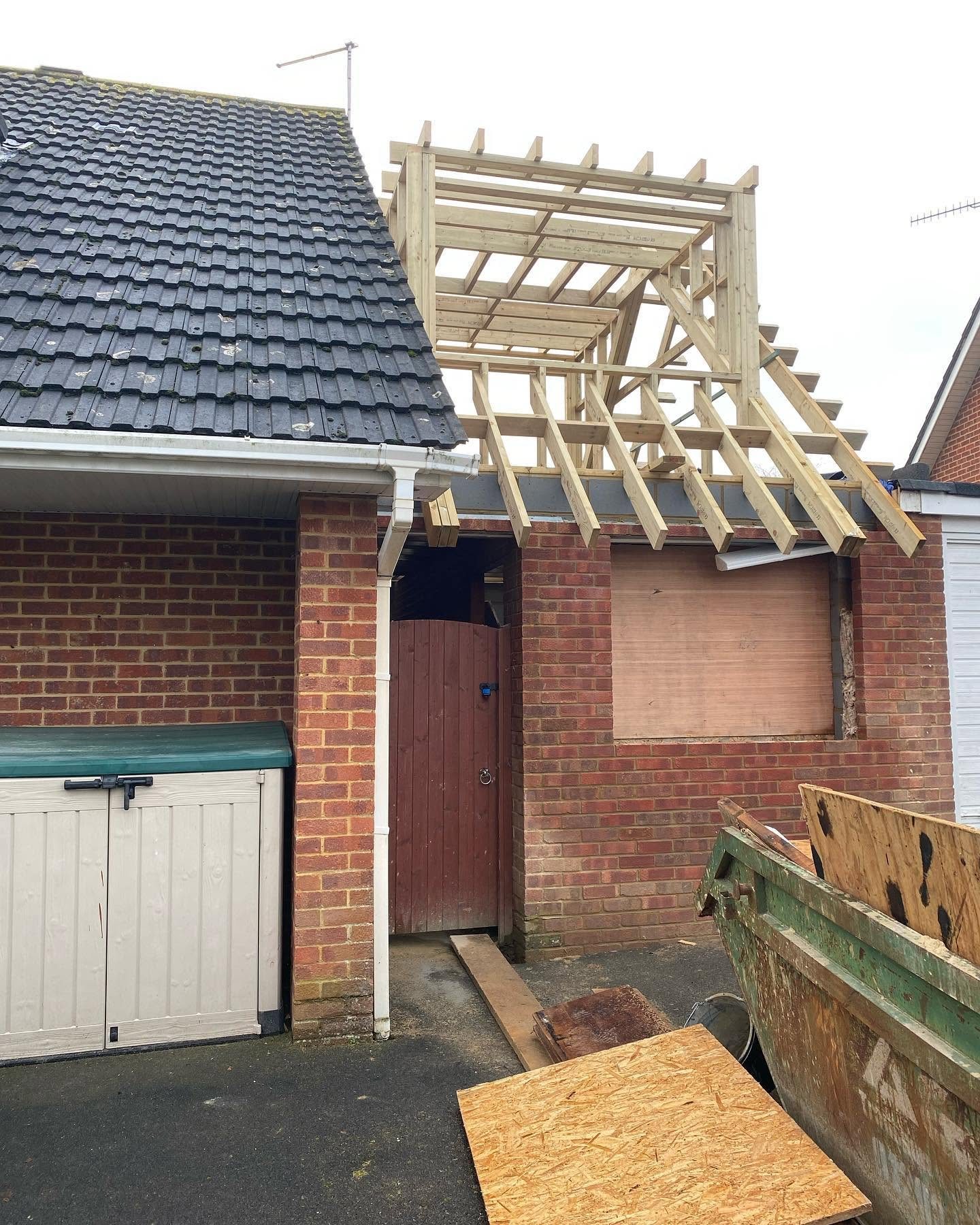 Dormer project during construction